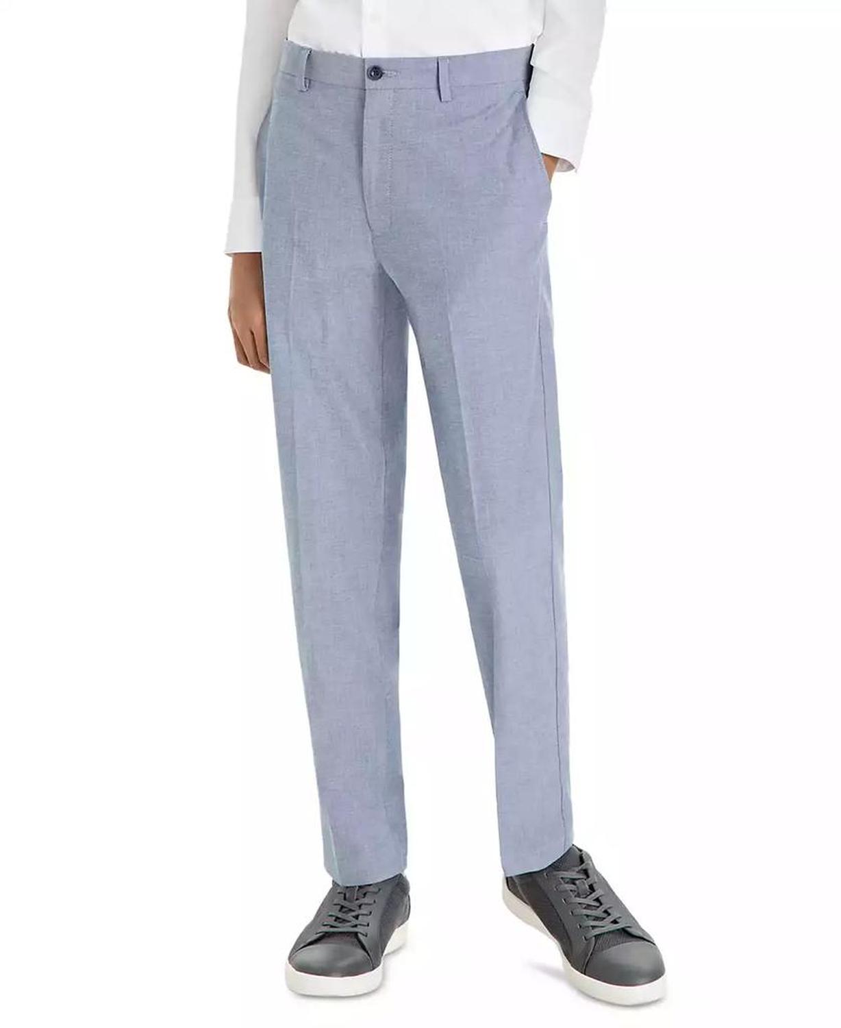 Big Boys Chambray Classic-Fit Dress Pants