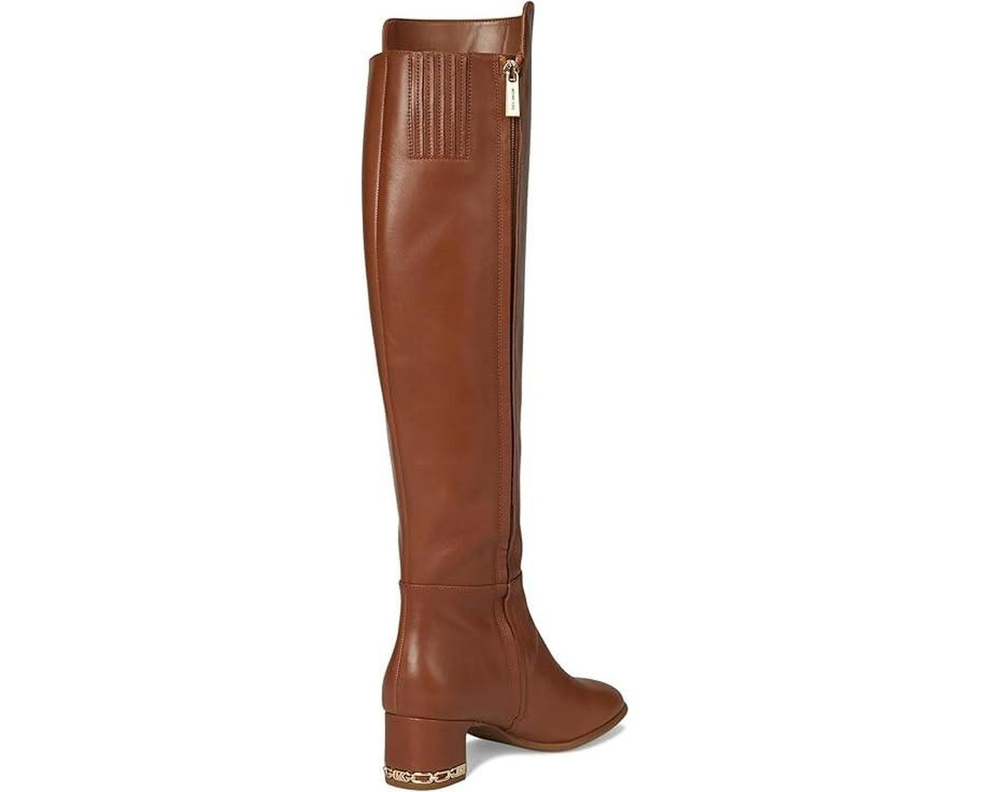June Boots Women's  Brown Leather Round Toe Knee-High VER642