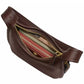Small Glovetanned Leather Curve Zip Bag