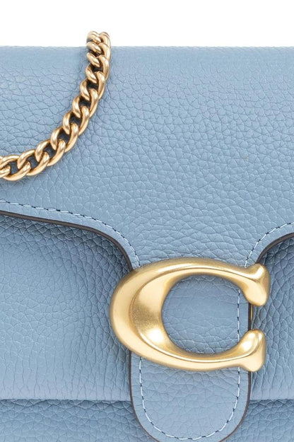 Coach Tabby Logo Plaque Chain-Linked Crossbody Bag