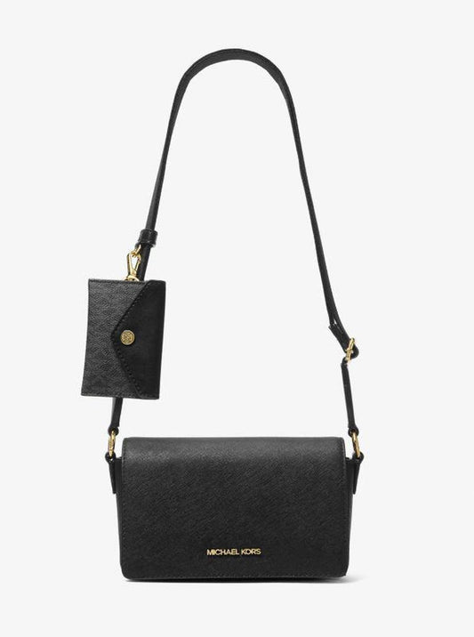 Vincent Small Saffiano Leather Crossbody Bag with Signature Logo Card Case