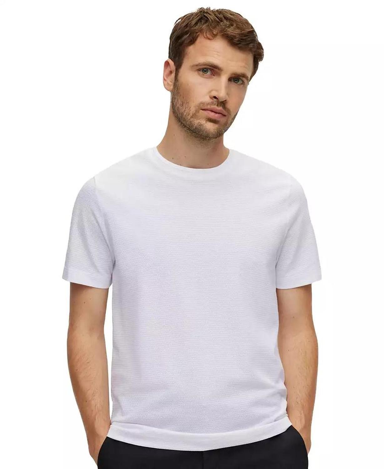 Men's Bubble-Jacquard Structure T-shirt