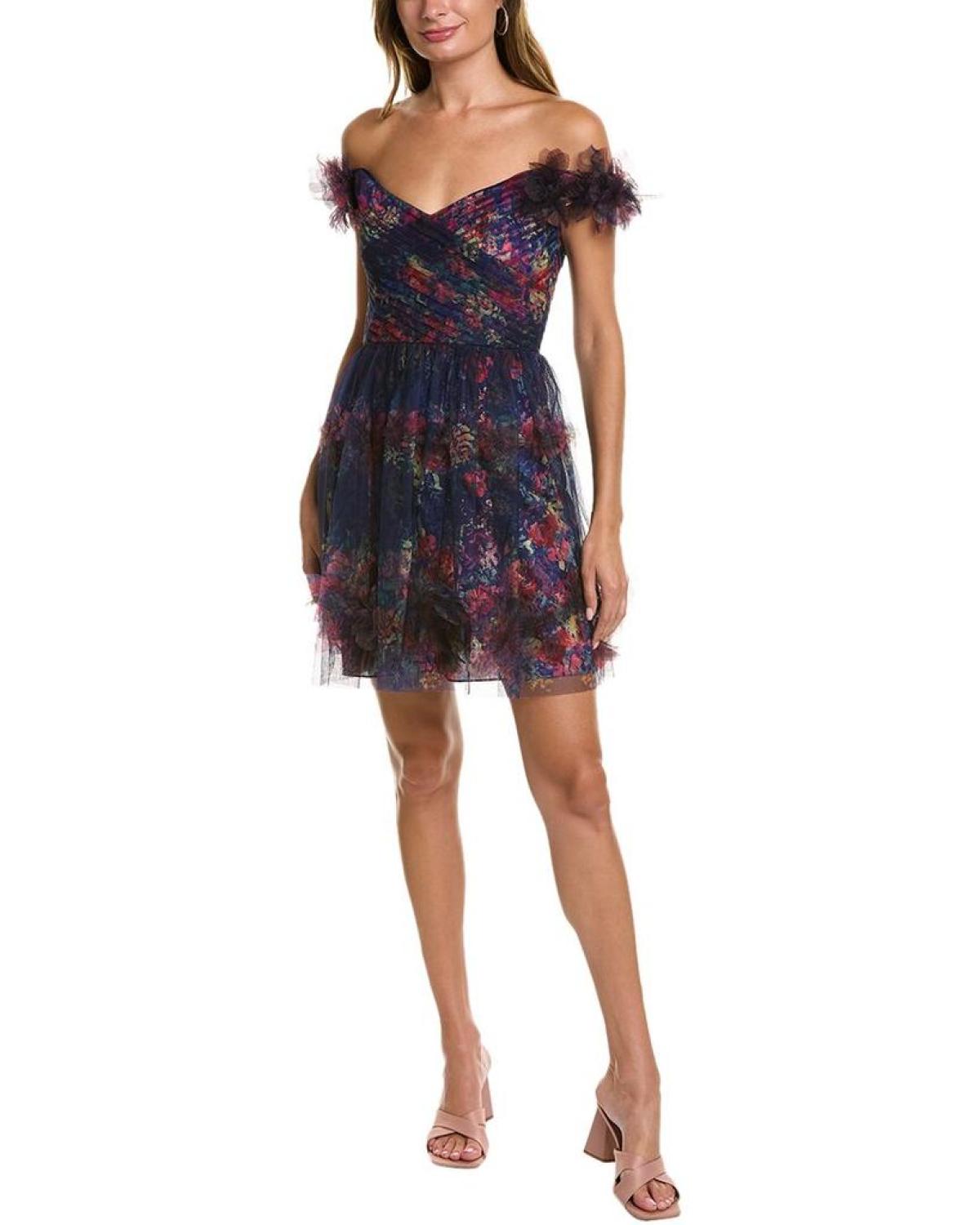 Marchesa Notte Printed Gown