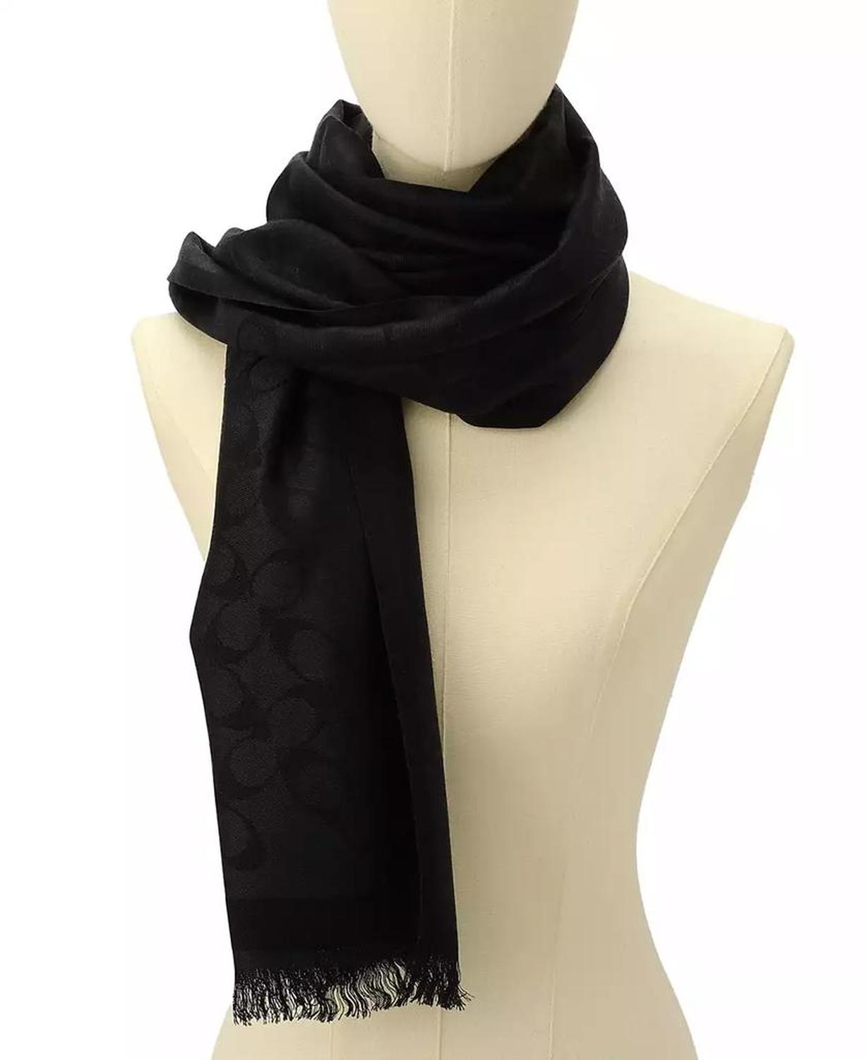 Women's Signature C Logo Fringe-Trim Scarf