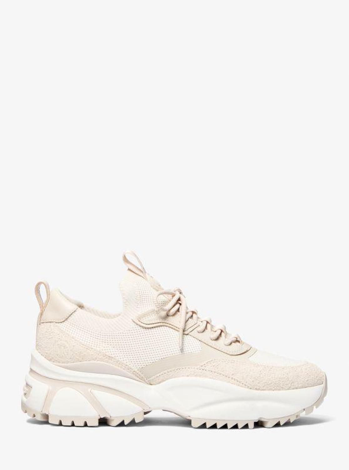 Darius Suede and Stretch Knit Trainer