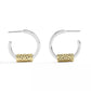 Small Signature Quilted Tube Huggie Earrings
