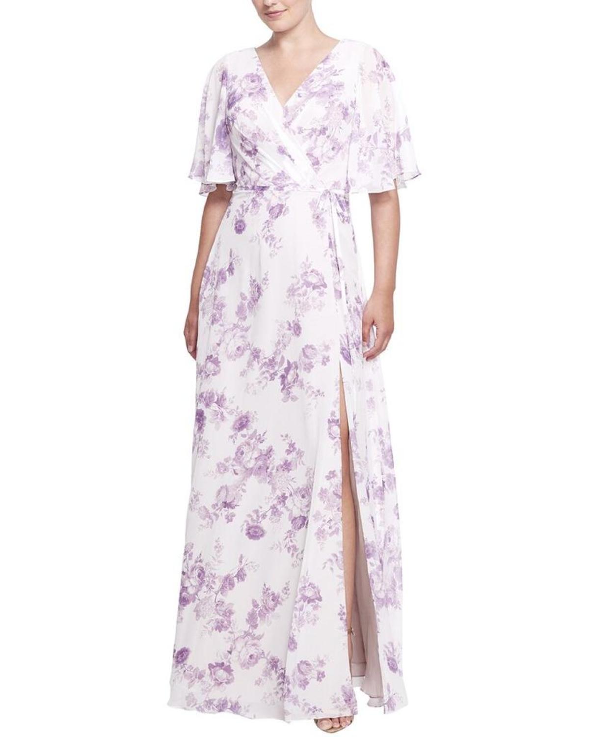 Marchesa Notte Rome Printed Long Gown