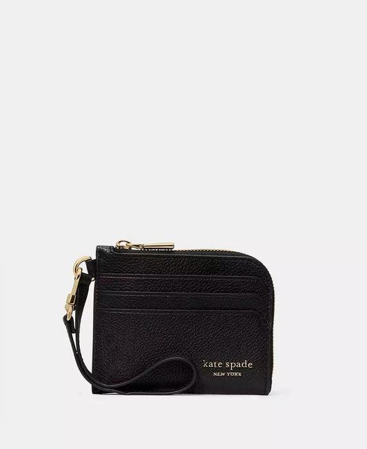 Devin Pebbled Leather Coin Card Case Wristlet