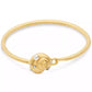 Gold-Tone Mixed Stone Shell Bangle Bracelet
