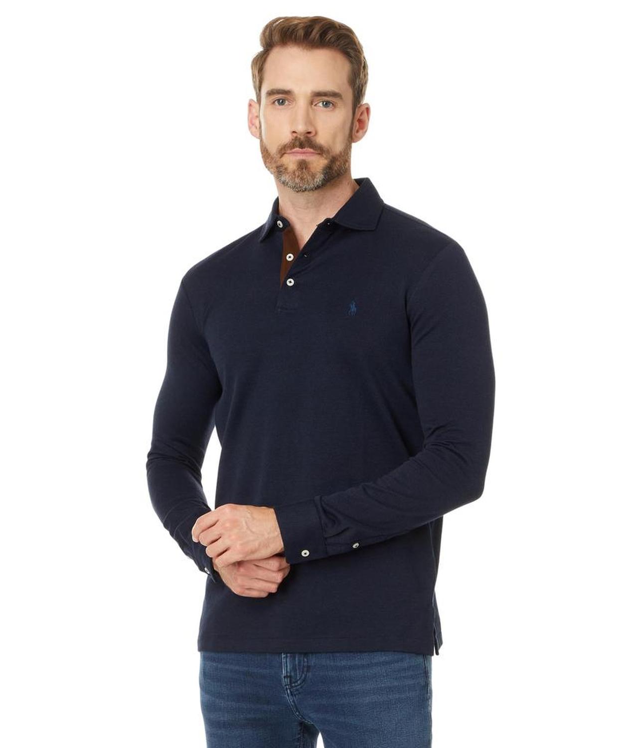 Custom Slim Fit Herringbone Polo Shirt