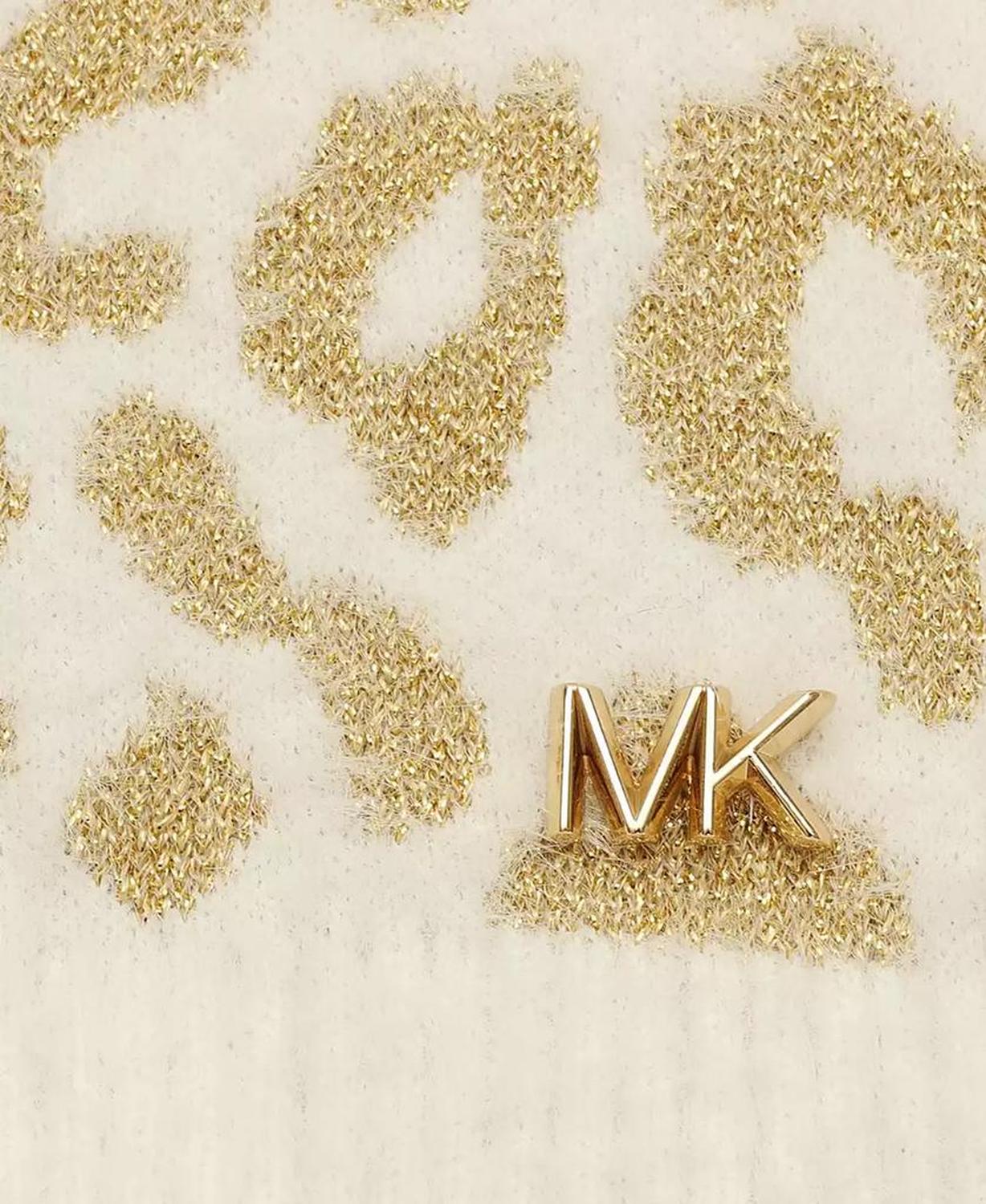 Women's Leopard Metallic Shimmer Scarf