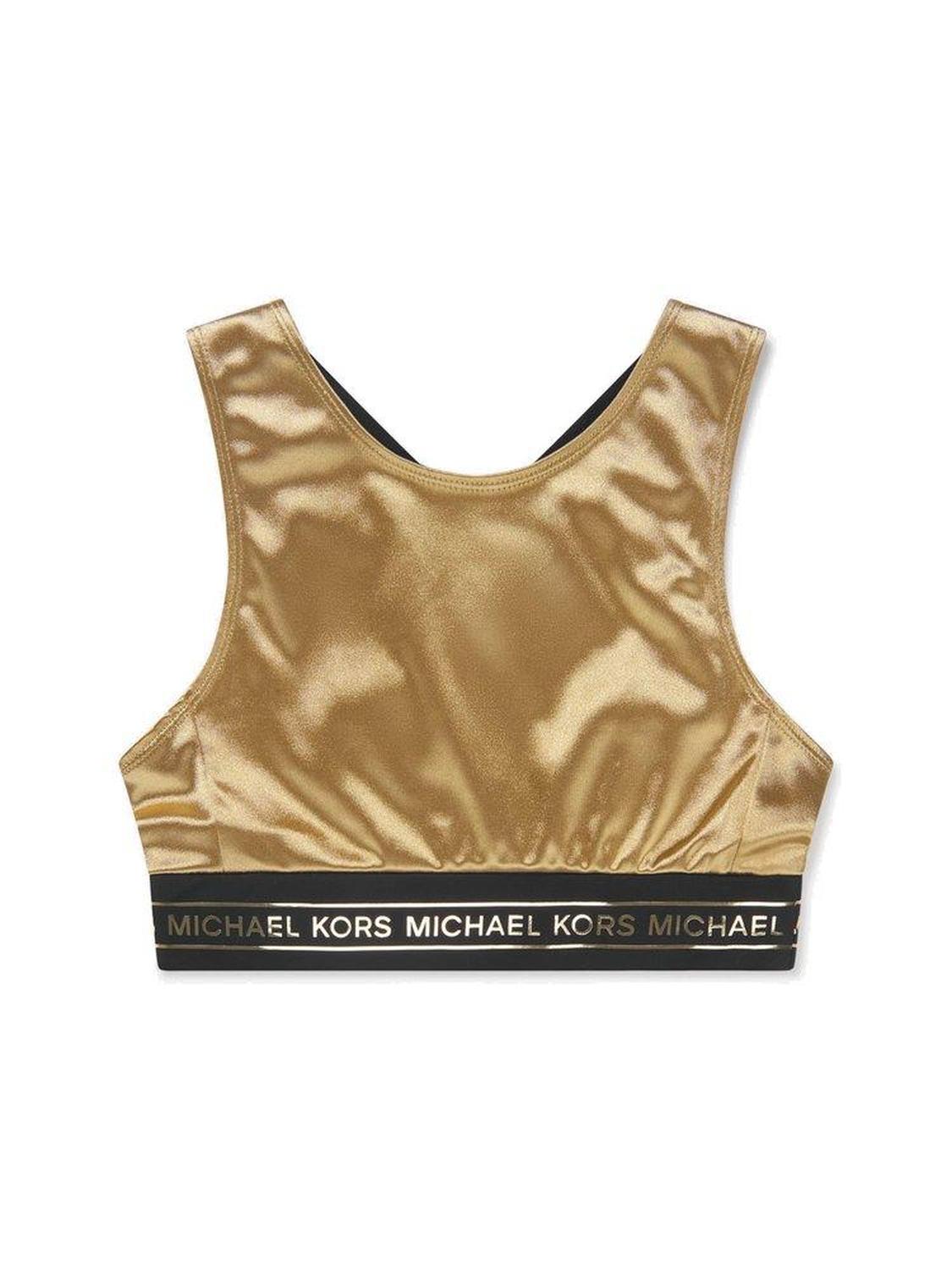Michael Kors Kids Logo Printed Cropped Top