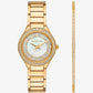Mini Sylvia Pavé Gold-Tone Watch and Bracelet Gift Set
