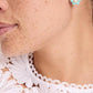 Gold-Tone Petal Puff Floral Stud Earrings