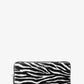 Jet Set Travel Zebra Print Calf Hair Continental Wallet