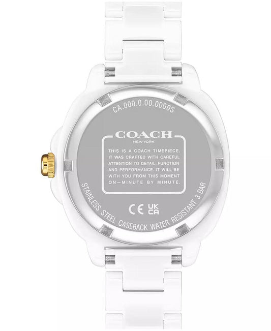 Women's Kitt White Ceramic Bracelet Watch, 34mm