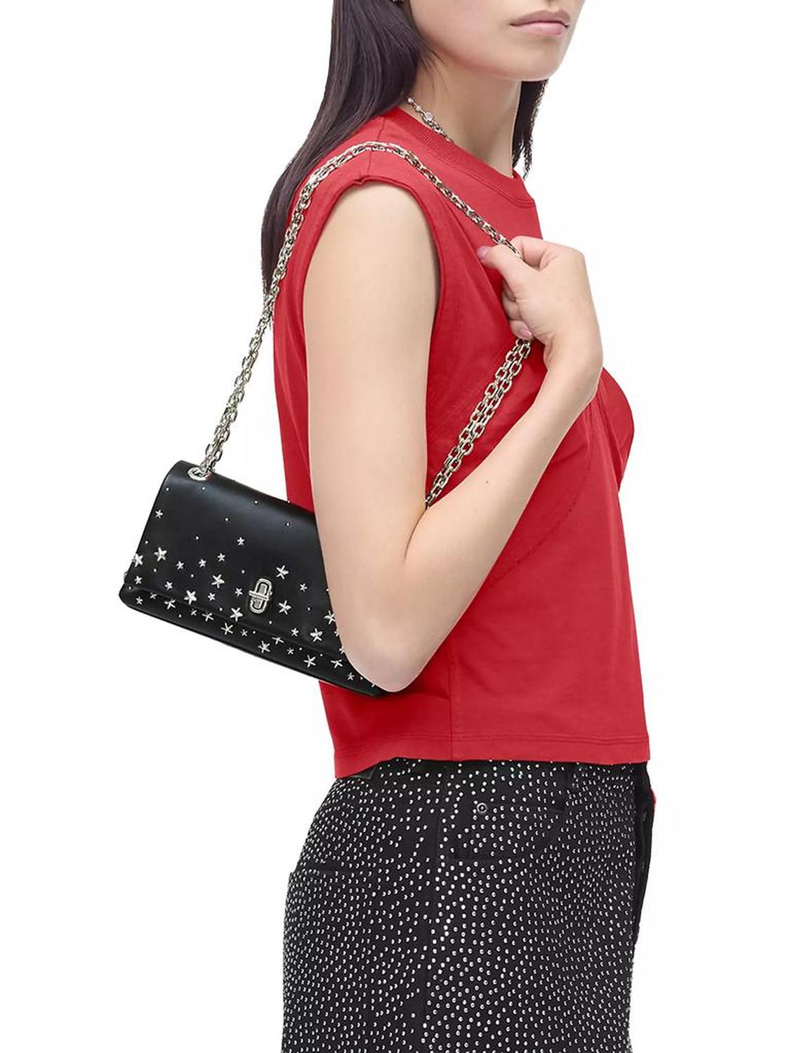 The Star Studded Dual Chain Leather Wallet
