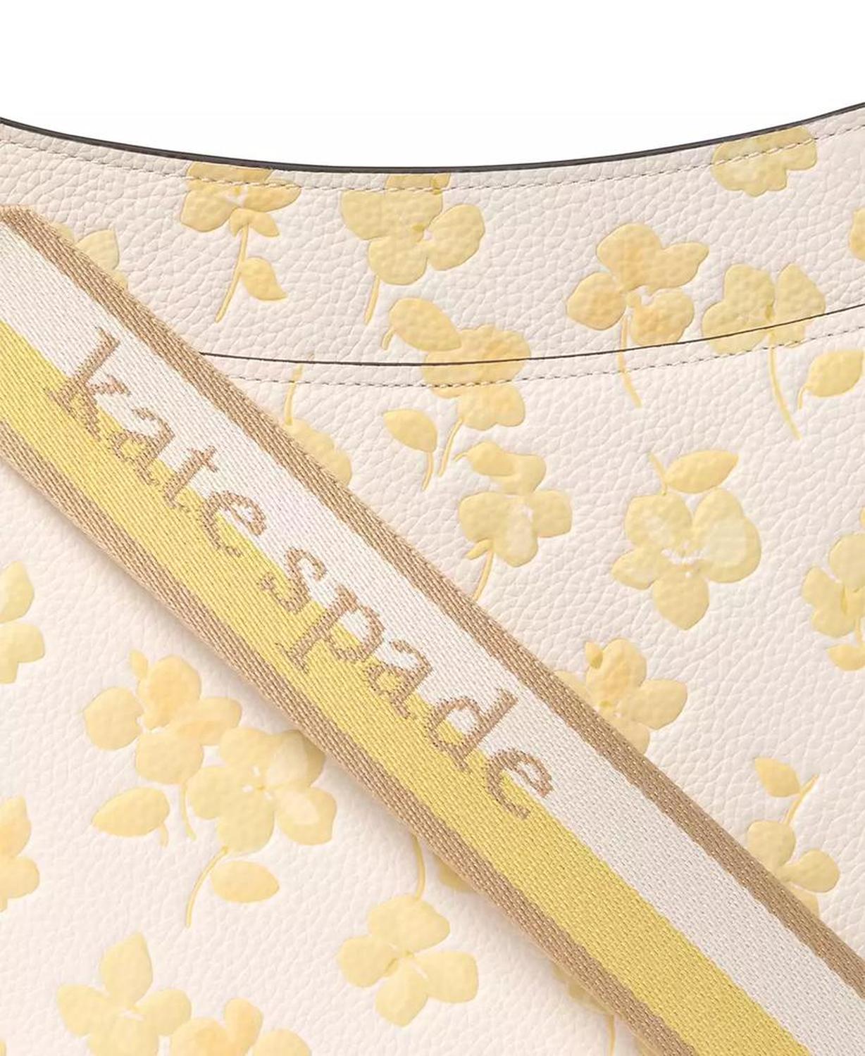 Hudson Spring Pansies Messenger Crossbody