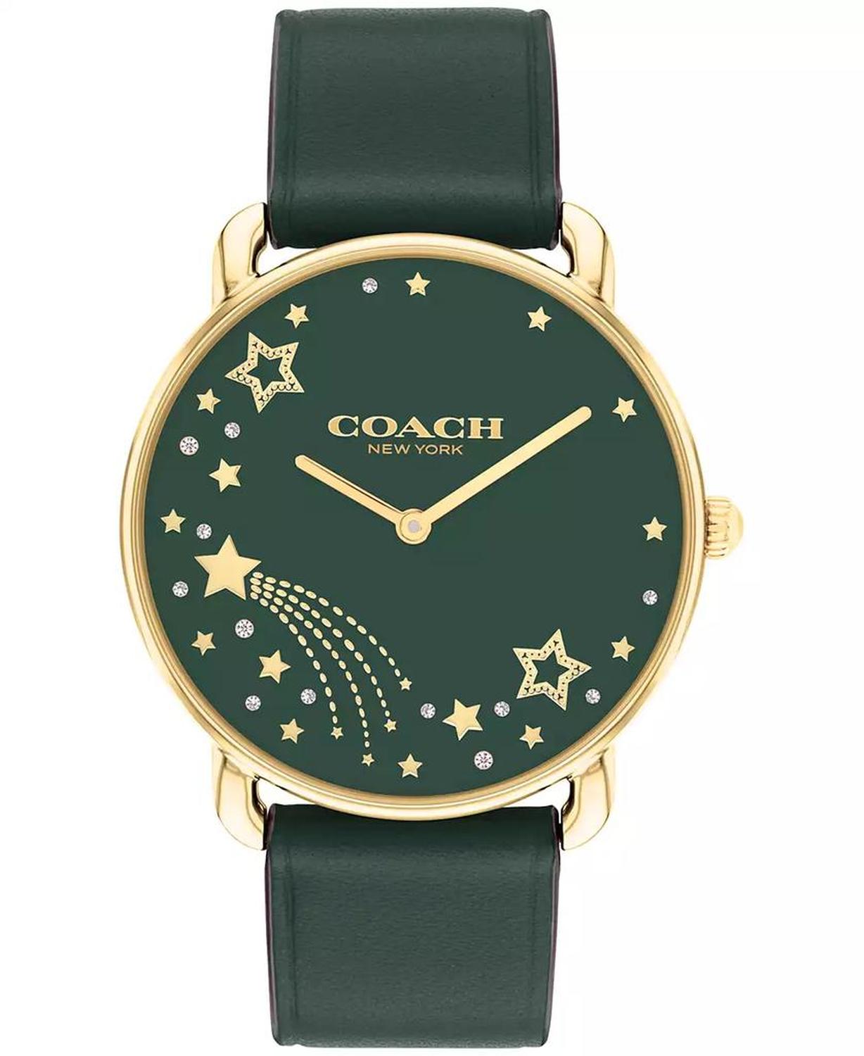 Women's Elliot Green Leather Strap Watch