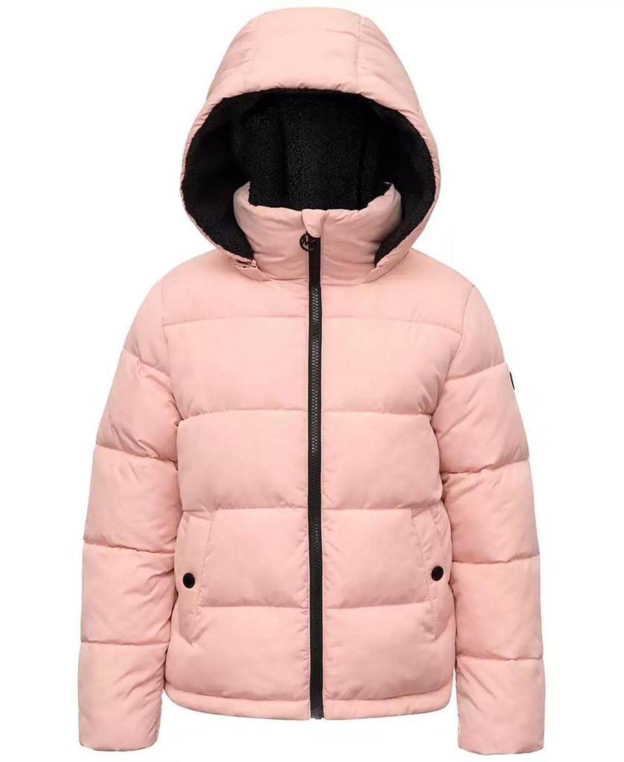 Michael Kors Big Girls Fleece-Lined Full-Zip Hooded Puffer Jacket
