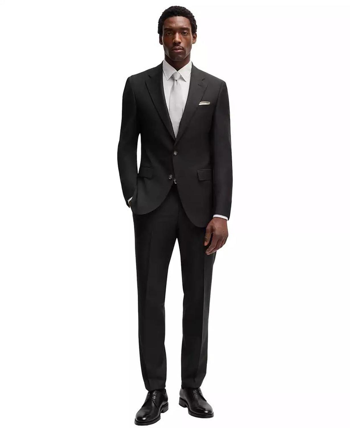 Men's Virgin Wool Slim-Fit Trousers