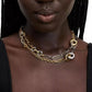Two-Tone Interlock Mixed Chain 38" Strand Necklace