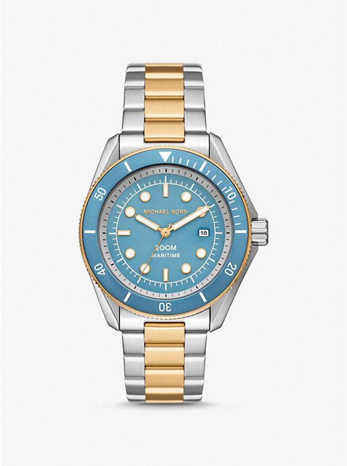 Oversized Maritime Two-Tone Watch