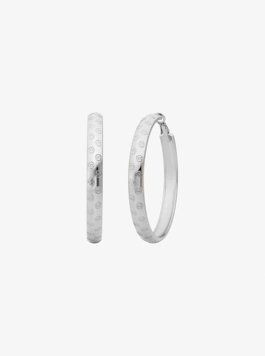 Logo Engraved Hoop Earrings