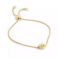 Faux Cultivated Pearl Signature Tea Rose Slider Bracelet