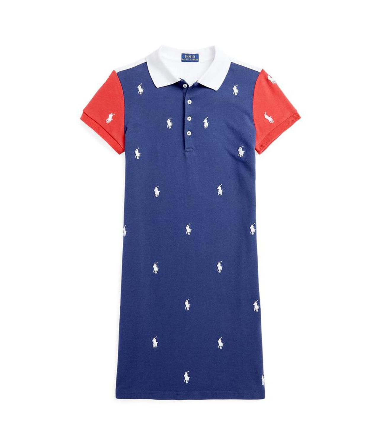 Polo Pony Cotton Mesh Polo Dress (Big Kids)