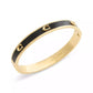 Signature Pegged Enamel Bangle Bracelet
