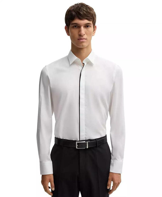 Men's Easy-Iron Slim-Fit Dress Shirt