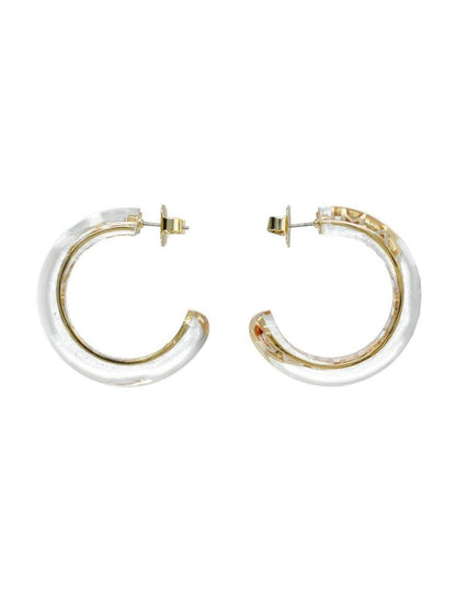 Marc Jacobs Logo Plaque Hoop Earrings