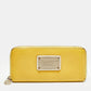Marc By Marc Jacobs Yellow Leather Classic Q Zip Around Wallet
