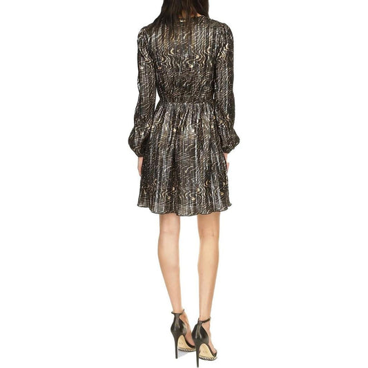 Womens Pleated Polyester Cocktail And Party Dress
