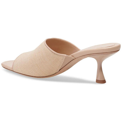 Malibu Summer Womens Slip On Open Toe Kitten Heels