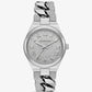 Lennox Pavé Silver-Tone Curb-Link Watch
