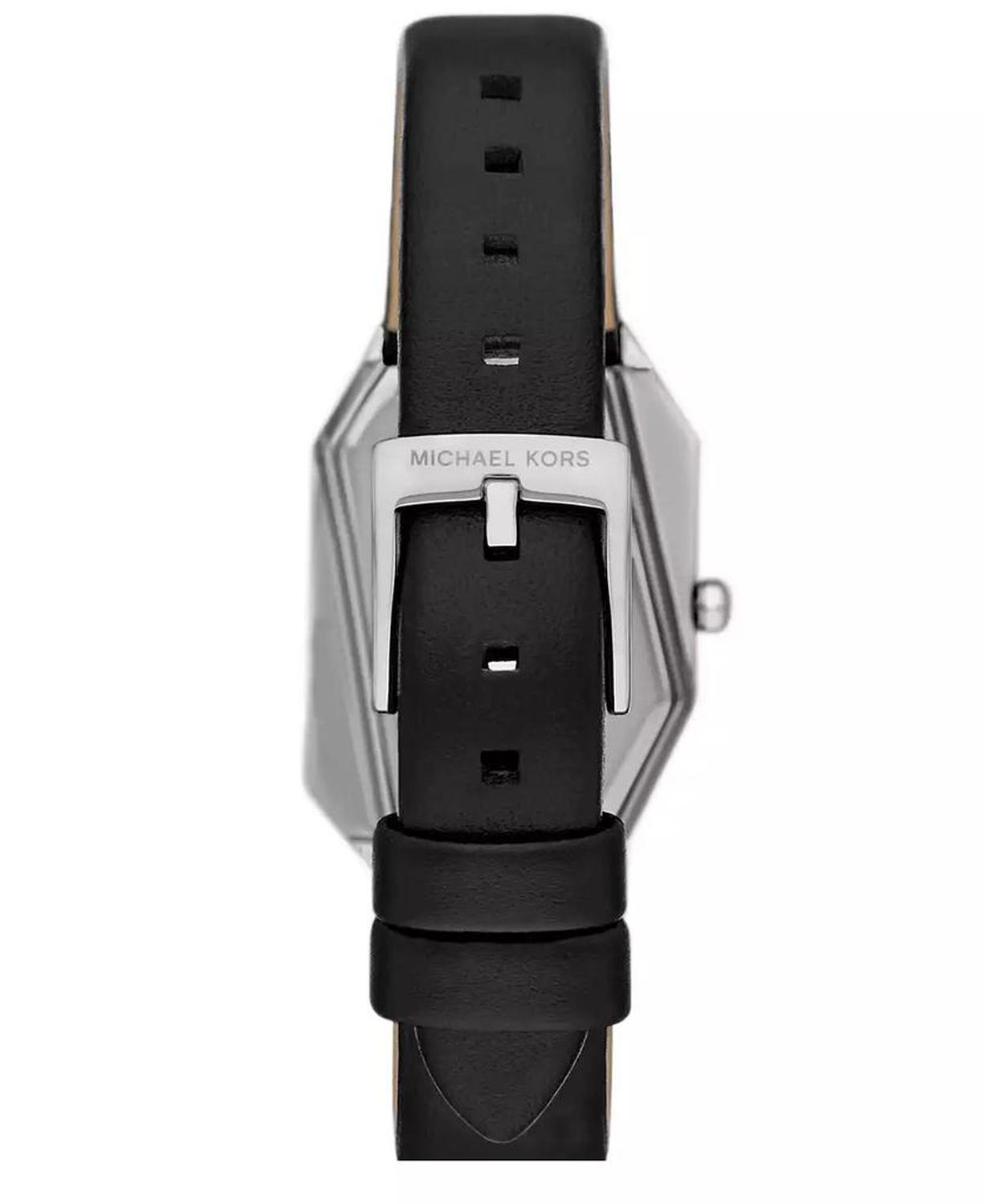 Women's Suri Two-Hand Black Leather Watch, 24x33mm