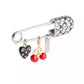 Faux Stone Vintage Charms Signature Safety Pin Brooch