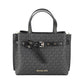 Women's Emilia Small Signature Pvc Satchel Crossbody Handbag Purse In Black