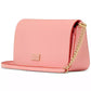 Serena Pop Trim Chain Leather Wallet