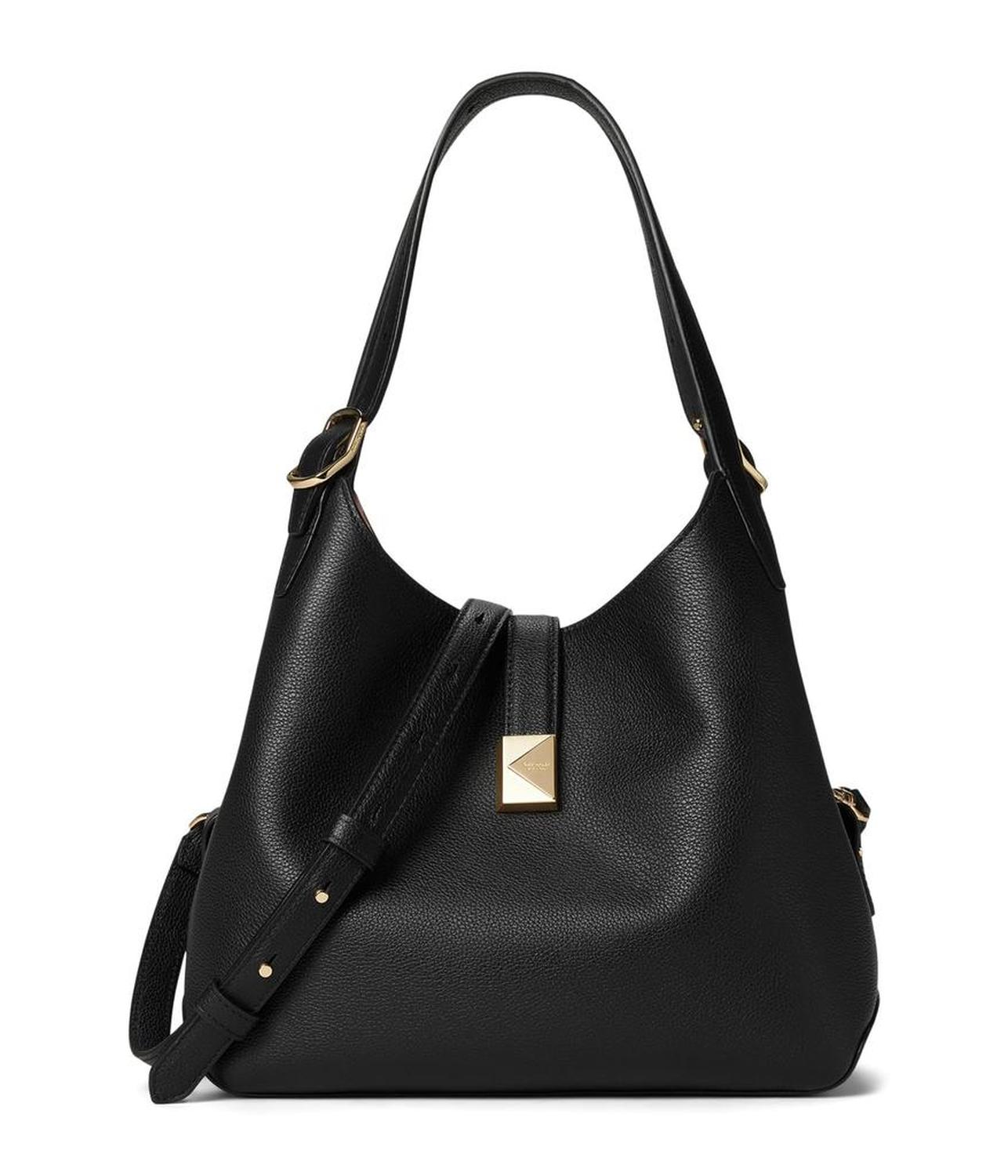Deco Pebbled Leather Medium Crossbody Tote