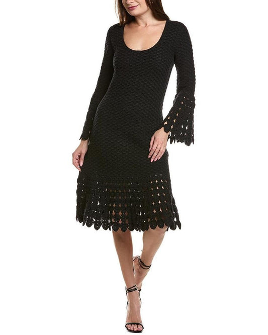 Crochet Cashmere-Blend Sweaterdress