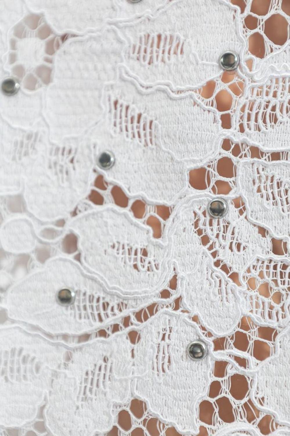 Michael Michael Kors Studded Corded Floral Lace Shirt