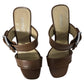Colby Heeled Sandals in Brown Leather