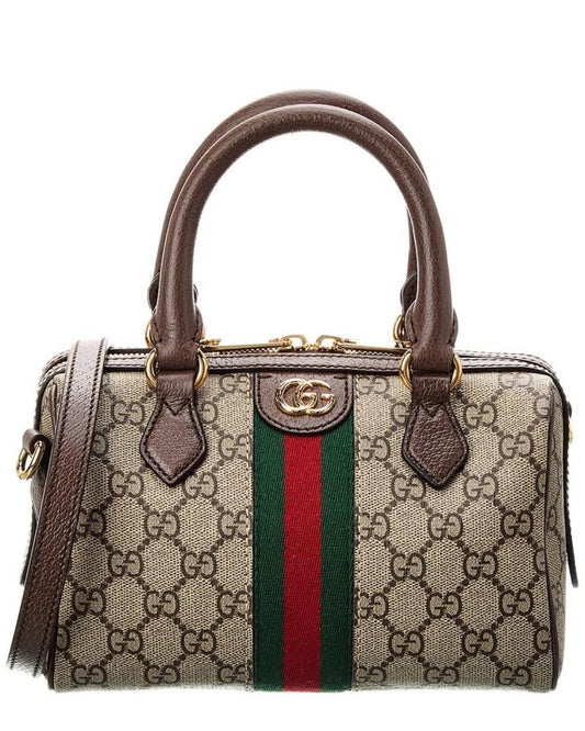 Gucci Ophidia GG Mini Top Handle GG Supreme Canvas & Leather Bag