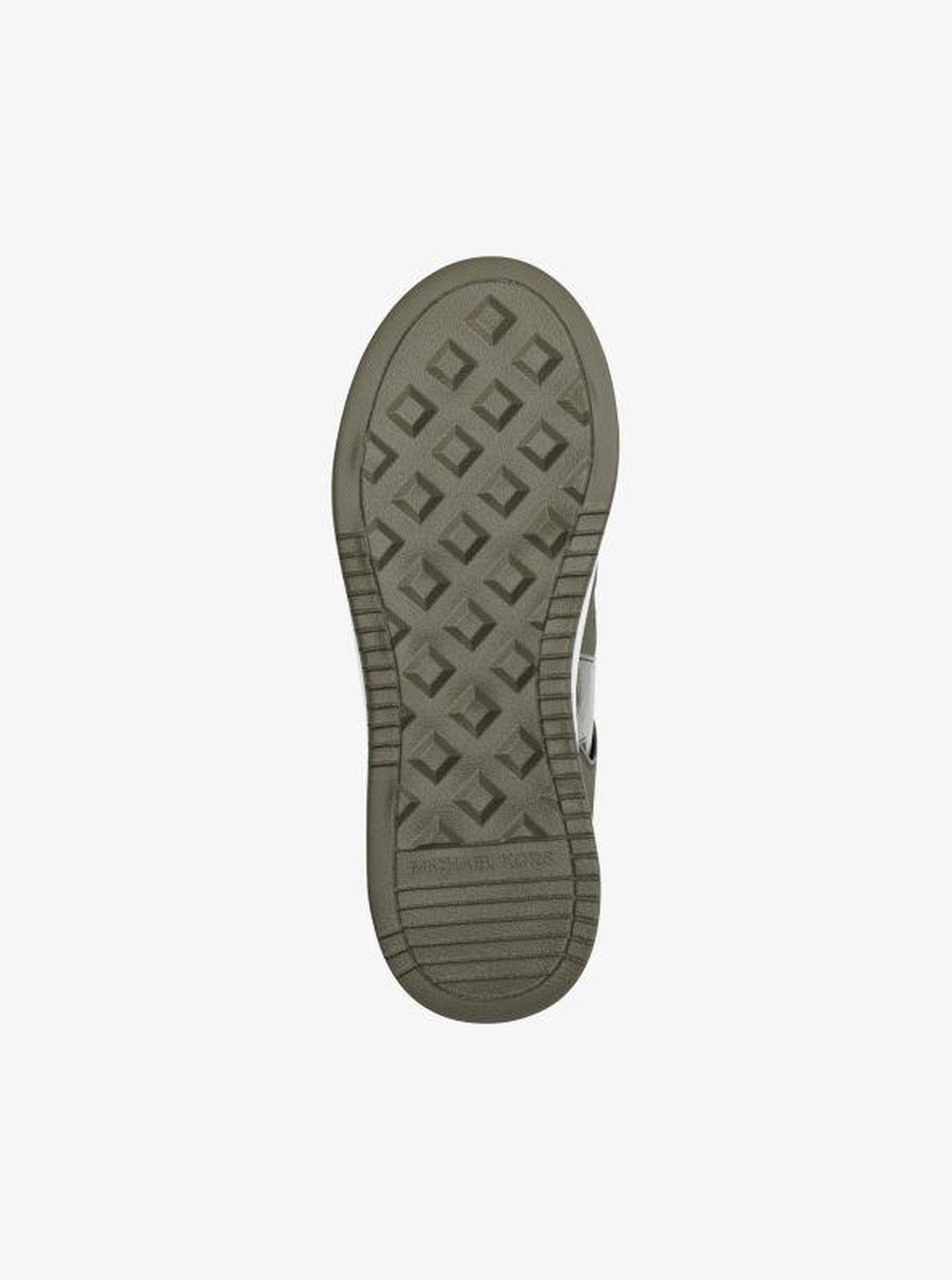 Lexi Embellished Mixed-Media Sneaker