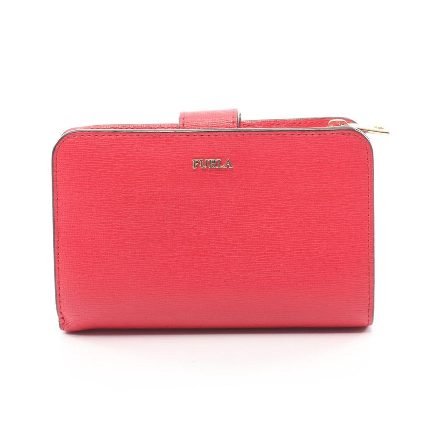 Babylon M Zip Around Bi-Fold Wallet Leather Red