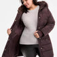 Plus Size Faux-Fur-Trim Hooded Puffer Coat, Exclusively at Macy's