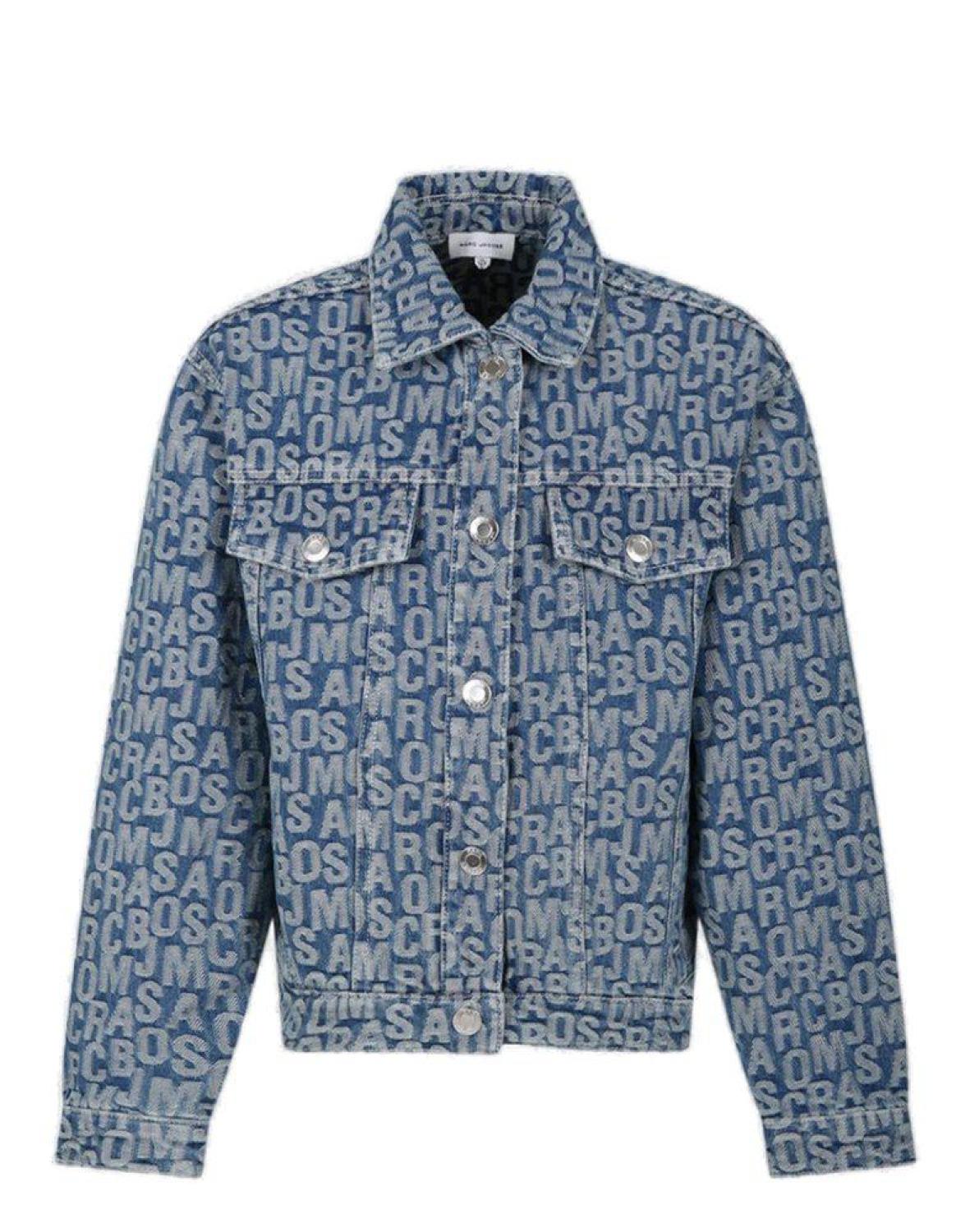 The Marc Jacobs Kids Monogram-Jacquard Buttoned Denim Jacket